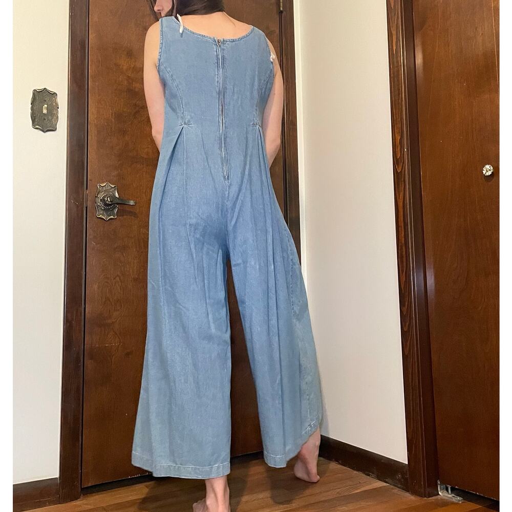 Vintage Tickets Clothing Balloon Wide Leg Denim Jumpsuit 90s Y2K Boho READ4SIZE - Picture 14 of 16